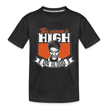 Halloween Vampir Vampiress Horror - Kinder Premium Bio T-Shirt - Schwarz - Vorne