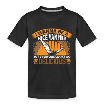 Halloween Vampir Graf Spruch - Kinder Premium Bio T-Shirt - Schwarz - Vorne