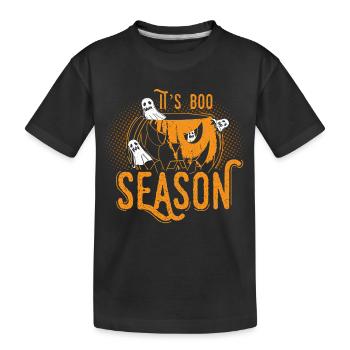 Halloween Geist Gespenst Spruch - Kinder Premium Bio T-Shirt - Schwarz - Vorne