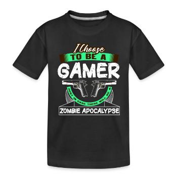 Zombie Apokalypse Games Horror Geschenkidee - Kinder Premium Bio T-Shirt - Schwarz - Vorne