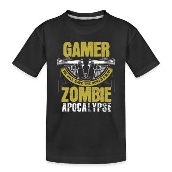 Zombie Apocalypse Games Cadeau - T-shirt bio Premium Enfant - noir - Devant