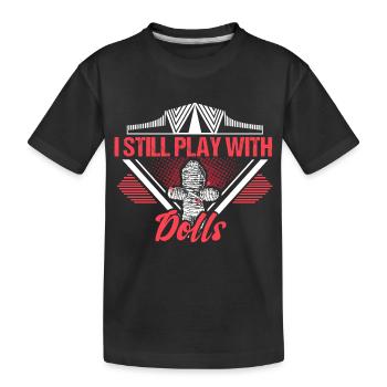Poupée vaudou disant idée cadeau - T-shirt bio Premium Enfant - noir - Devant
