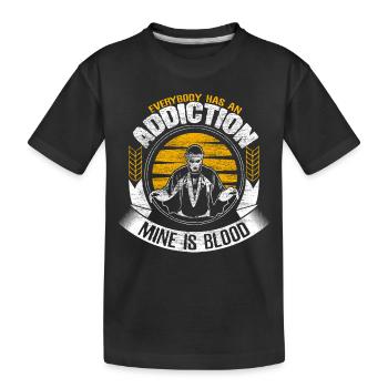 Halloween Vampir Fangzähne Gruselig - Kinder Premium Bio T-Shirt - Schwarz - Vorne