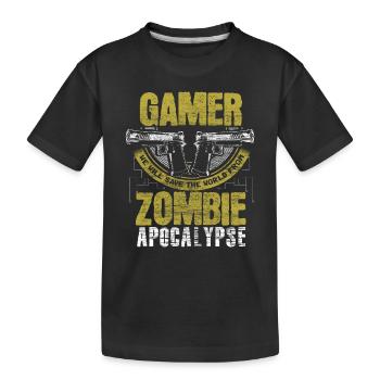 Zombie Apocalypse Virus Drôle Cadeau - T-shirt bio Premium Enfant - noir - Devant