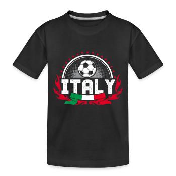 Italy Football Italian National Team - Kids' Premium Organic T-Shirt - black - Front