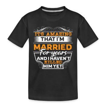 Mariage Mariage Cadeau de mariage - T-shirt bio Premium Enfant - noir - Devant