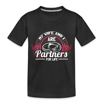 Ehe Hochzeitstag - Kinder Premium Bio T-Shirt - Schwarz - Vorne