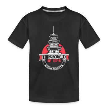 Japan Cherry Blossom Country - Kids' Premium Organic T-Shirt - black - Front