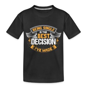 Célibataire pour avoir un cadeau de fête - T-shirt bio Premium Enfant - noir - Devant