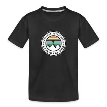 Aventure en plein air - T-shirt bio Premium Enfant - noir - Devant