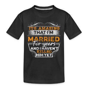 Couple marié Ehering Gift - T-shirt bio Premium Enfant - noir - Devant