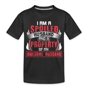 Mariage Gay Anniversaire Amour Idée Cadeau - T-shirt bio Premium Enfant - noir - Devant