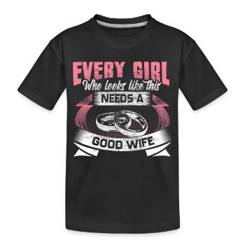 Mariage gay LGBT Lesbian Idée cadeau - T-shirt bio Premium Enfant - noir - Devant