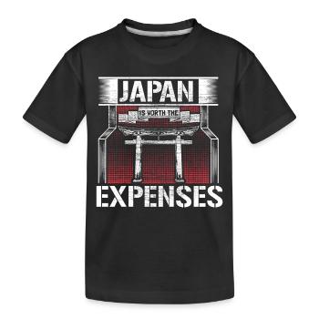 Japan Bonsai Geschenkidee - Kinder Premium Bio T-Shirt - Schwarz - Vorne