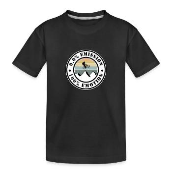 0,0% d’émission 100% d’émotion - T-shirt bio Premium Enfant - noir - Devant