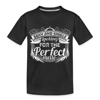 Single Pride Drôle - T-shirt bio Premium Enfant - noir - Devant