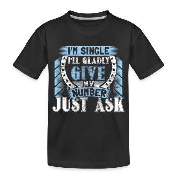 Cadeau de statut de relation d’indépendance unique - T-shirt bio Premium Enfant - noir - Devant