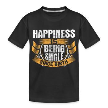 Single Stolz Party Geschenk - Kinder Premium Bio T-Shirt - Schwarz - Vorne