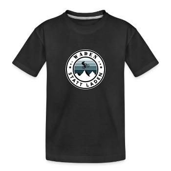 Calves instead of charging - Kids' Premium Organic T-Shirt - black - Front