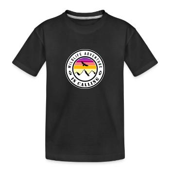 L’aventure de la faune appelle - T-shirt bio Premium Enfant - noir - Devant