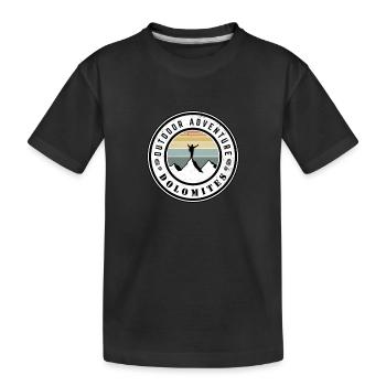 Dolomites d’aventure en plein air - T-shirt bio Premium Enfant - noir - Devant