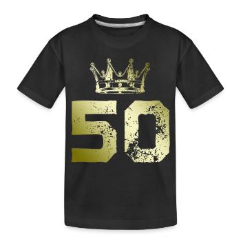 Couronne de 50 numéros - T-shirt bio Premium Enfant - noir - Devant