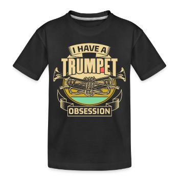 Trompette Trompette Trompette Chapelle Cadeau - T-shirt bio Premium Enfant - noir - Devant