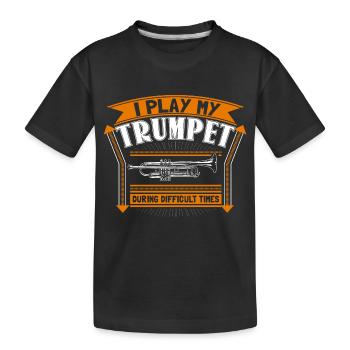 Trompette Trompette Concert Idée Cadeau - T-shirt bio Premium Enfant - noir - Devant