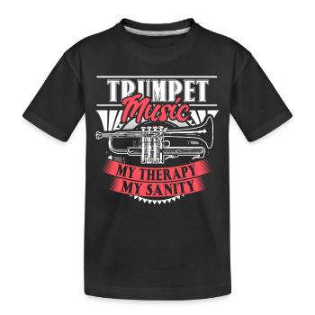 Cadeau de musicien de trompette - T-shirt bio Premium Enfant - noir - Devant
