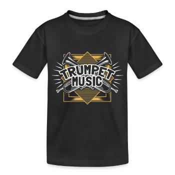 Trompette Instruments à Vent Musiciens - T-shirt bio Premium Enfant - noir - Devant