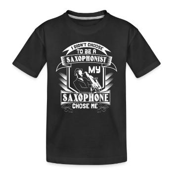 Saxophon Orchester Geschenkidee - Kinder Premium Bio T-Shirt - Schwarz - Vorne