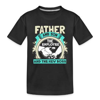 Père & Fils Nouveau-né Papa - T-shirt bio Premium Enfant - noir - Devant