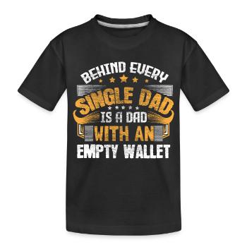 Père célibataire Parents célibataires - T-shirt bio Premium Enfant - noir - Devant