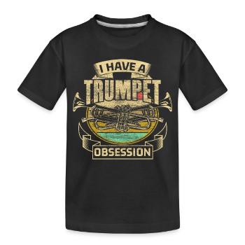 Idée cadeau Trumpet Brass Band - T-shirt bio Premium Enfant - noir - Devant