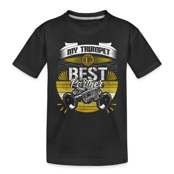 Idée cadeau Trumpet Brass Band - T-shirt bio Premium Enfant - noir - Devant