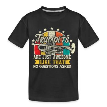 Trompette Trompette Trompette Chapelle Idée Cadeau - T-shirt bio Premium Enfant - noir - Devant