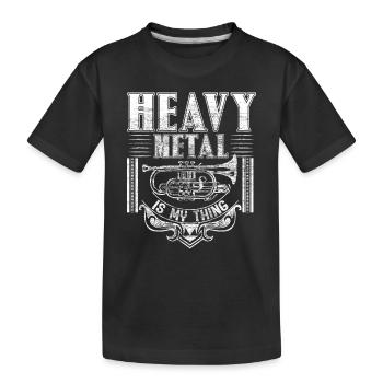 Trompette Instrument à vent Musique Idée Cadeau - T-shirt bio Premium Enfant - noir - Devant