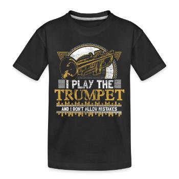 Trompette Trompette Trompette Cadeau - T-shirt bio Premium Enfant - noir - Devant