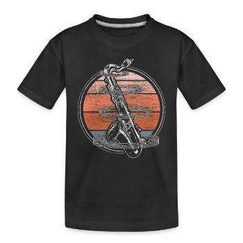 Saxophone Instrument Band Gift - Kids' Premium Organic T-Shirt - black - Front