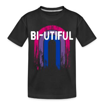 Bi-utiful Bisexuel Positivité Bi Fierté Bi Positive - T-shirt bio Premium Enfant - noir - Devant