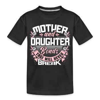 Mutter und Tochter Zusammenhalt Geschenkidee - Kinder Premium Bio T-Shirt - Schwarz - Vorne
