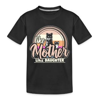 Mutter Tochter Muttertag Zusammenhalt Geschenk - Kinder Premium Bio T-Shirt - Schwarz - Vorne