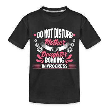 Mère Fille Famille Cadeau d’amour maternel - T-shirt bio Premium Enfant - noir - Devant