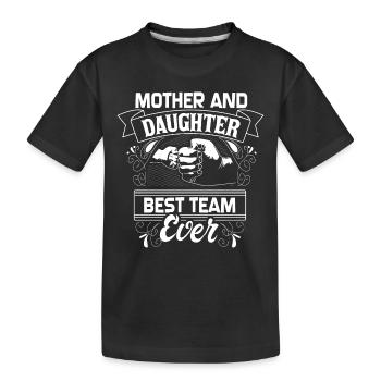 Mutter und Tochter Mutterliebe - Kinder Premium Bio T-Shirt - Schwarz - Vorne