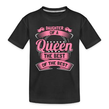 Tochter Eltern Süß - Kinder Premium Bio T-Shirt - Schwarz - Vorne