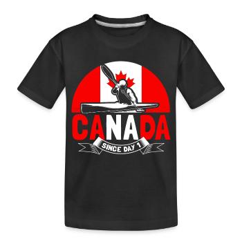 Don de l’État du wapiti du Canada - T-shirt bio Premium Enfant - noir - Devant
