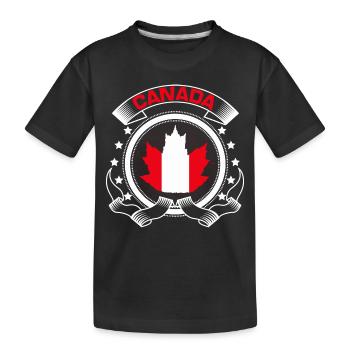 Idée cadeau du drapeau canadien du Canada - T-shirt bio Premium Enfant - noir - Devant