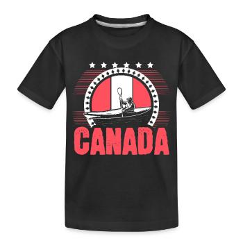 Pays de la feuille d’érable au Canada - T-shirt bio Premium Enfant - noir - Devant