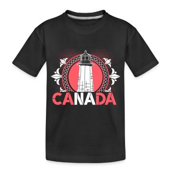 Feuille d’érable du Canada - T-shirt bio Premium Enfant - noir - Devant
