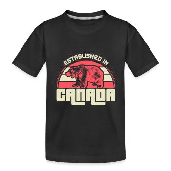 Drapeau canadien du Canada - T-shirt bio Premium Enfant - noir - Devant